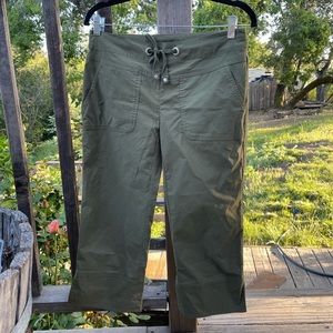 prAna army green crop pants small